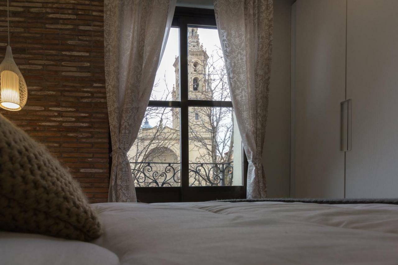 Apto Con Vistas A La Catedral Y Aire Acondicionado Apartamento Logroño Exterior foto